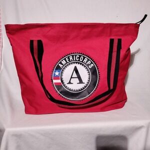 Americorps‎ Red Tote Bag Minnesota Reading Corps Approx 19" W x 13.5" H
